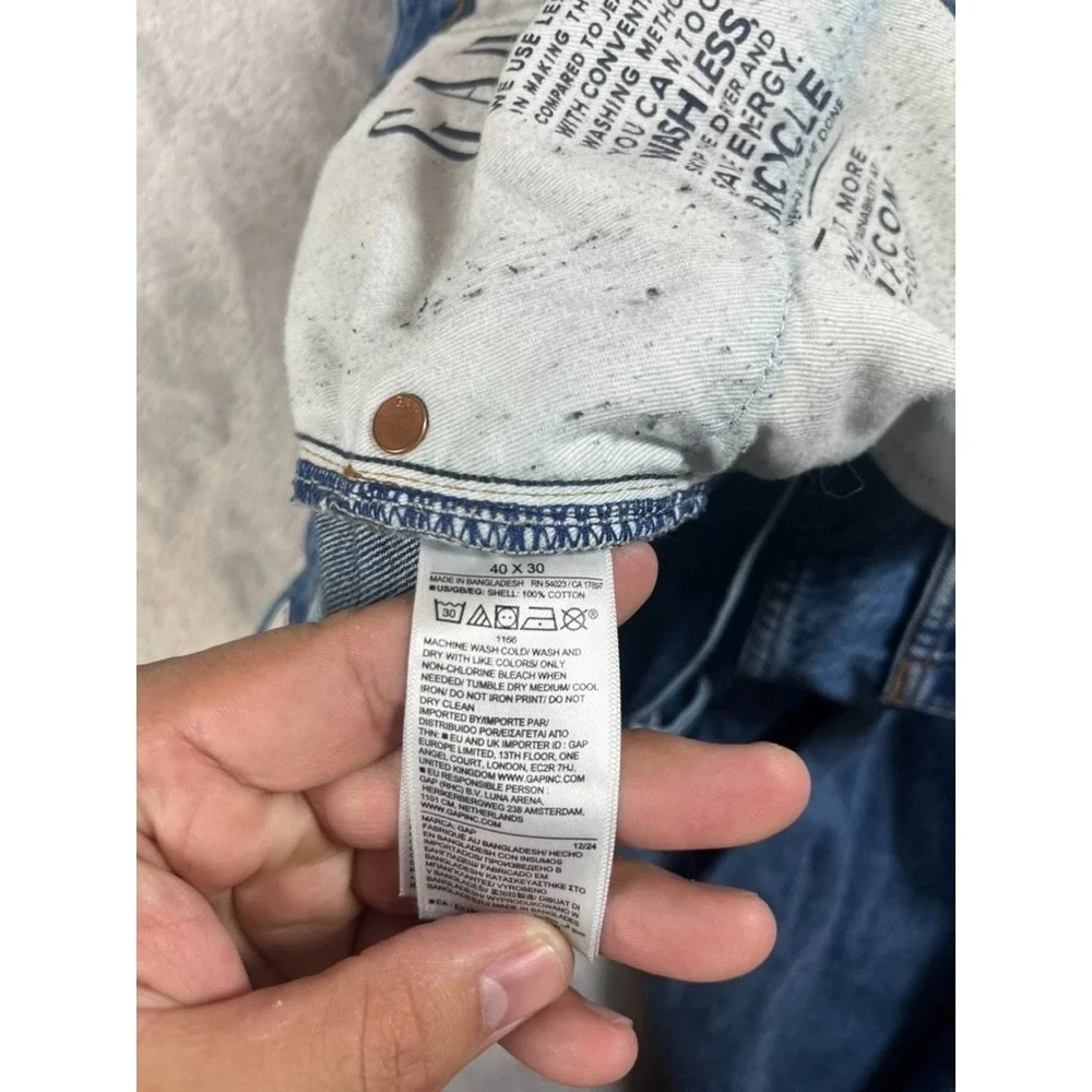 Gap Baggy Fit Jeans Mens 40x30 Skate Streetwear Light Wash Denim